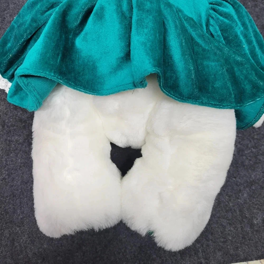 "Vintage T.L. Toys Loveable Holiday Friends Christmas Bear White Plush Girl Bear - Picture 8 of 15